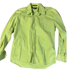 Express plaid Men's Green Checkered Shirt xl